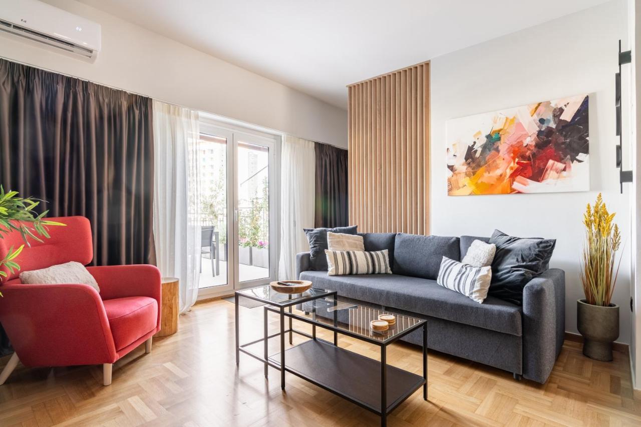 Athena Blue Lux Apartments 2Br 2Ba With City Skyline View, Near Kolonaki Athén Kültér fotó